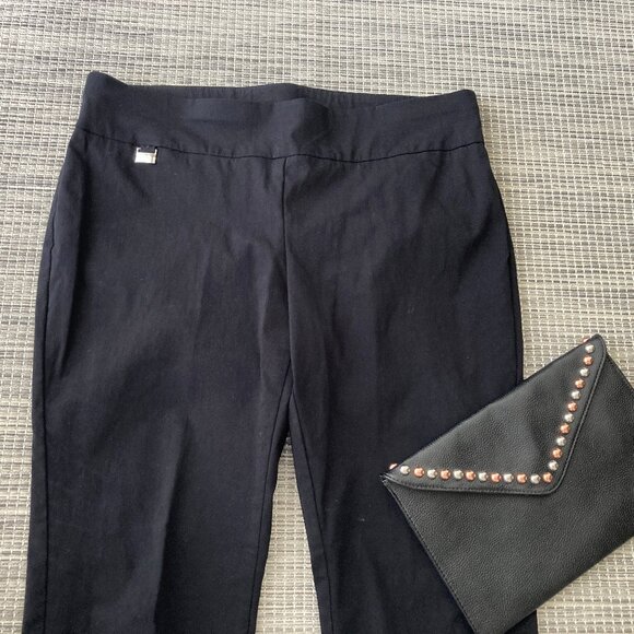 Alfani Black Pull On Tummy Control Stretch Ankle Pant 14P - Picture 7 of 9